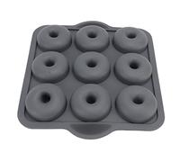 Pwshymi Molde de Silicona para Donas, Bandeja para Hornear Antiadherente Resistente Al Calor Premium para Pasteles, Galletas, Muffins, Apto para Horno Microondas para Uso Doméstico (Gris oscuro)