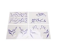 Pwshymi Pegatinas de Arte Corporal, Pegatinas Corporales Temporales de Anime Realistas Violetas a Prueba de Agua para Accesorios de Cosplay, Fácil Aplicación para Cualquier Ocasión