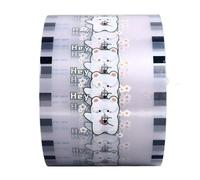 Pwshymi Película Plástica para Sellar Tazas de té, Resistente a Altas Temperaturas, Doble Uso para Tiendas de té con Leche y Leche de Soja, 1 Rollo