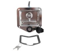 Pwshymi Pestillo de T de Acero Inoxidable con Llaves de Bloqueo de la Caja de Herramientas de Plegable para el Hogar Uso Comercial Durable Erosión Fácil de Instalar