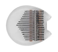 Pwshymi Piano de Dedo Pulgar de 17 Teclas, Acrílico, Patrón de Oso Transparente, Instrumento Fácil de Tocar para Principiantes, Tamaño de Viaje, 1 Unidad