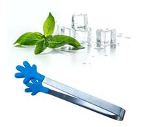 Pwshymi Pinzas Pequeñas con Forma de Mano, Mini Pinzas para Alimentos de Acero Inoxidable con Puntas de Silicona para Cocina, Comedor, Frutas Heladas