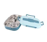 Pwshymi Portátil de Acero Inoxidable con 4 Rejillas, Contenedor de Almacenamiento de Alimentos con Buen Sellado de 10,2 X 7,3 X 3,1 Pulgadas, para Estudiantes Adultos, Limpio e Higiénico (#1)