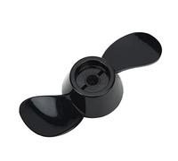 Pwshymi Reemplazo de Hélice Plástico Duradero Diseño de 2 Cuchillas para Motores de 12 V 24 V Uso en Aguas Poco Profundas Negro