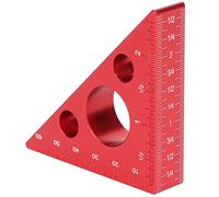 Pwshymi Regla Triangular de Aleación de Aluminio, Herramienta de Medición de Altura Duradera para Proyectos de Carpintería, Bricolaje, 68x14,5x95mm