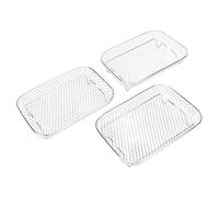 Pwshymi Rejilla para Freidora de Acero Inoxidable de 3 Capas, Rejilla Apilable para Parrilla para Horno Freidora de Aire, para Enfriar para Hornear con Pies Altos para Barbacoa
