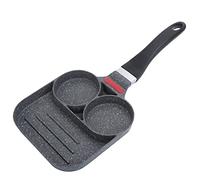 Pwshymi Sartén para Huevos, Herramienta de Cocina Antiadherente para Preparar un Desayuno Rápido, Aluminio Negro de 25,5 Oz