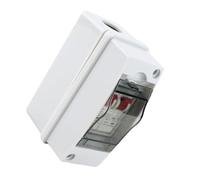 Pwshymi SG Caja de Distribución Impermeable para Exteriores, Disyuntor de Potencia Duradero MCB para Uso Residencial y Comercial, Clasificación IP65, Tamaño Pequeño (C20+C20)