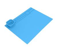 Pwshymi Tapete de Pintura de Silicona Suministros de Arte Más Gruesos Creativos de Bricolaje para Niñas y Niños, Tapete de Silicona para Manualidades Fácil de Limpiar para Educación Artística, (Azul)