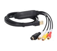 Pwshymi Tarjeta de Captura de Vídeo Adaptador USB a de para Grabar Vídeos en PC, Plástico Duradero, 1 Unidad