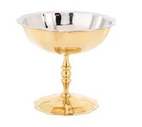 Pwshymi Taza de Helado de Acero Inoxidable 304, Elegante Cuenco de Postre con Patas para Decoración de Fiesta, Dorado