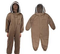 Pwshymi Traje de Abeja de una Sola Pieza, Ropa Protectora de Apicultura Profesional, Material de Algodón Poliéster, Protección de Cuerpo Completo, con Velo de Alta Definición, para (XXL)