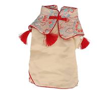 Pwshymi Traje Tang para Cheongsam de Algodón para un Uso Cómodo en Fiestas y Festivales, Tamaño Ajustable, Tela Ligera y Transpirable (L)