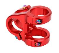 Pwshymi Vástago de Bicicleta Vástago de Manillar Corto CNC de Aleación de Aluminio Liviano para Ciclismo de Montaña, Ajuste Universal, Diseño Hueco Elegante para una Conducción Cómoda (Rojo)