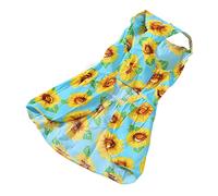 Pwshymi Vestido Floral para Perros Lindo Patrón de Margaritas Ropa Cómoda para Cachorros para Perros Pequeños Primavera Verano Poliéster 1 Unidad (M)