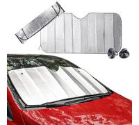 PWSVRDIQC Parasol Parabrisas, para Tesla Model Y Juniper 2025 Refresh Visera Solar Aluminio Reflectante Plegable Protección UV Aislamiento Térmico Cubierta Parasol,140x70cm