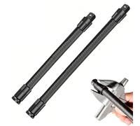 Pwzoax 1/2 Flexible Shaft Extension Extender Torque Socket, Ratchet Spanners Electric Wrench Connecting Rod, Flexible Impact Extension for Automotive Repair & Tight Spaces (250mm+350mm)