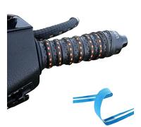 Pwzoax 4Pack Non-slip Soft Silicone Grip Tape for Motorcycle Handlebars, Wrap-Around Motorcycle Grips with Air Vent Holes and Shock-Absorbing for Bike, Fishing Pole (Black)