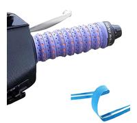 Pwzoax 4Pack Non-slip Soft Silicone Grip Tape for Motorcycle Handlebars, Wrap-Around Motorcycle Grips with Air Vent Holes and Shock-Absorbing for Bike, Fishing Pole (Purple)