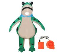 Pwzoax Inflatable Frog Costume Adult, Fun Frog Inflatable Costume Full Body Animal Suit with Air Pump Cosplay Party (Green,L)