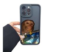 Pwzoax Monkey Phone Case, Monkey Drinking Phone Case, All-Inclusived Shockproof TPU Cover for iPhone 16 15 14 13 12 11 Pro MAX (14,#2)