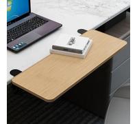 PXAMORTEL Bandeja Extensible para Escritorio, Bandeja for Teclado Plegable con Abrazadera de Escritorio, sin Taladro, reposabrazos, Multicolor, Varios tamaños(Oak,L 65*W 25m)