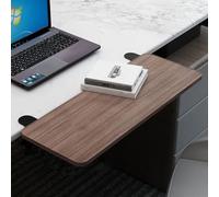 PXAMORTEL Bandeja Extensible para Escritorio, Bandeja for Teclado Plegable con Abrazadera de Escritorio, sin Taladro, reposabrazos, Multicolor, Varios tamaños(Walnut,L 65*W 25m)