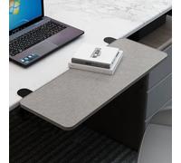 PXAMORTEL Bandeja Extensible para Escritorio, Bandeja for Teclado Plegable con Abrazadera de Escritorio, sin Taladro, reposabrazos, Multicolor, Varios tamaños(Light Gray,L 65*W 25m)