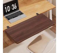PXAMORTEL Bandeja Extensible para Escritorio, Tablero de extensión de Escritorio Plegable con Abrazadera, sin Perforaciones, Disponible en Varios tamaños y Multicolor.(Walnut,L 50*W 20cm)