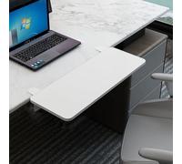 PXAMORTEL Bandeja Extensible para Escritorio, Tablero de extensión de Escritorio Plegable con Abrazadera, sin Perforaciones, Disponible en Varios tamaños y Multicolor.(White,L 60*W 25m)