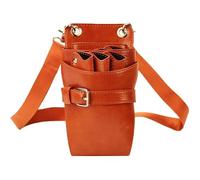 PXAMORTEL Bolsa de peluquería Bolsa for Tijeras de Peluquero Bolso de Cuero PU Riñonera for Tijeras de peluquería Kit de Belleza for el Cuidado del Cabello de Mascotas Bolsa for Peluquero(Orange)