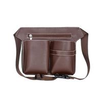 PXAMORTEL Bolsa de peluquería, Bolsa for Tijeras de Peluquero, riñonera, Bolsa for Herramientas de peluquería, Bolsa de 2 Colores, Bolsa de Peluquero(Brown)