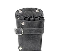 PXAMORTEL Bolsa de peluquería de piel sintética, funda for tijeras de peluquería, funda for bolsa de peluquería, soporte for estilista, clips con remaches, cinturón de hombro, bolsa de peluquero(Grey)