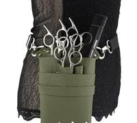 PXAMORTEL Bolsa de peluquería Estuche de Cuero PU Estuche Cinturón Ajustable Cinturón for Guardar Herramientas de peluquería Tijeras Clips Funda Peines Bolsa de barbero de Alta Capa(1)