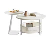 PXAMORTEL Mesa Auxiliar acrílica, Mesa de Centro, Juego de 2 mesas de Centro Nido de acrílico Transparente en Varios tamaños(XX-Large)