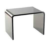 PXAMORTEL Mesa Auxiliar acrílica, Mesa de Centro, Mesa Auxiliar de acrílico en Forma de U con Bordes Redondeados, Varios tamaños, Multicolor(Grey,30.5x19.5x22cm(12x8x9))