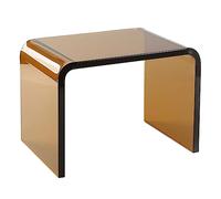 PXAMORTEL Mesa Auxiliar acrílica, Mesa de Centro, Mesa Auxiliar de acrílico en Forma de U con Bordes Redondeados, Varios tamaños, Multicolor(Tan,30.5x19.5x22cm(12x8x9))
