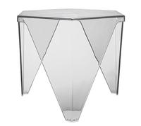 PXAMORTEL Mesa Auxiliar acrílica, Mesa de Centro, Mesa Auxiliar de acrílico for Centro con Patas, no Requiere Montaje, Multicolor, 47 x 41 x 38 cm (18,5 x 16 x 15 Pulgadas)(Grey)