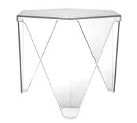 PXAMORTEL Mesa Auxiliar acrílica, Mesa de Centro, Mesa Auxiliar de acrílico for Centro con Patas, no Requiere Montaje, Multicolor, 47 x 41 x 38 cm (18,5 x 16 x 15 Pulgadas)(Clear)