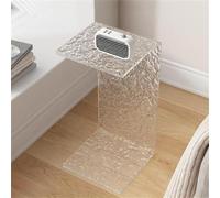 PXAMORTEL Mesa Auxiliar acrílica, Mesa de Centro, Mesa de Centro acrílica 30x30x(55-65) cm 12mm Transparente(30x30x65cm)