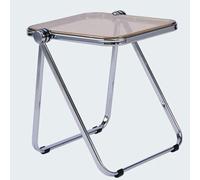 PXAMORTEL Mesa Auxiliar acrílica, Mesa de Centro, Mesa de Centro Plegable de acrílico, no Requiere Montaje, Ideal for el hogar y la Oficina, Multicolor.(Beige)
