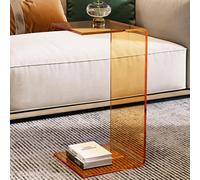 PXAMORTEL Mesa Auxiliar acrílica, Mesa de Centro, Mesa de Noche acrílica Multicolor, Varios tamaños, Paquete de 1(Orange,55cm/21.7in)
