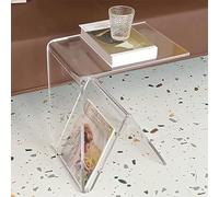 PXAMORTEL Mesa Auxiliar acrílica, Mesa de Centro, Mesita de Noche y Centro Plegable de acrílico Transparente 42,5 x 29,5 x 50,5 cm