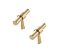 PXDOHQAW Manija Dorada para Gabinete de Cocina, Paquete de 2 Tiradores para Cajones de Latónizo, Centros de Orificios: Tiradores de de 96-416 Mm, Manijas para Muebles con Tornillos/Gold/Single Hole