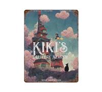 PXFJHGLKN Kiki's Delivery Service - Póster de película de anime, decoración de pared, arte de metal, decoración moderna de bar, 40 x 30 cm