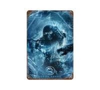 PXFJHGLKN Mortal Kombat 2021 Sub Zero Póster decorativo para pared, póster de metal moderno para decoración de bar, 30 x 20 cm