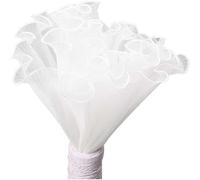 Pxiryanlow Ramo de papel de malla para envolver flores, color blanco, 4.3 yardas, papel de embalaje floral, envoltura de ramo de flores, suministros de tienda, cintas y envolturas florales, arreglos