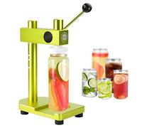 PxkVrin Máquina cerradora de Vasos de aleación de Aluminio, Herramienta cerradora de latas de Bebidas Ajustable, para Alimentos enlatados, Leche, té y café. Green