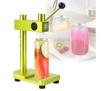 PxkVrin Máquina cerradora de Vasos de aleación de Aluminio, máquina cerradora de latas Manual con Base Fija, Altura Ajustable, para conservar Alimentos en latas. Green