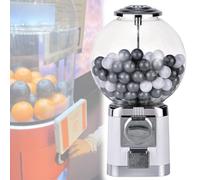 PxkVrin MáQuina Expendedora De CáPsulas, De Juguete De Gumball De Caramelo De Bola Hinchable, con 100 Bolas, para Tiendas De Juegos. White